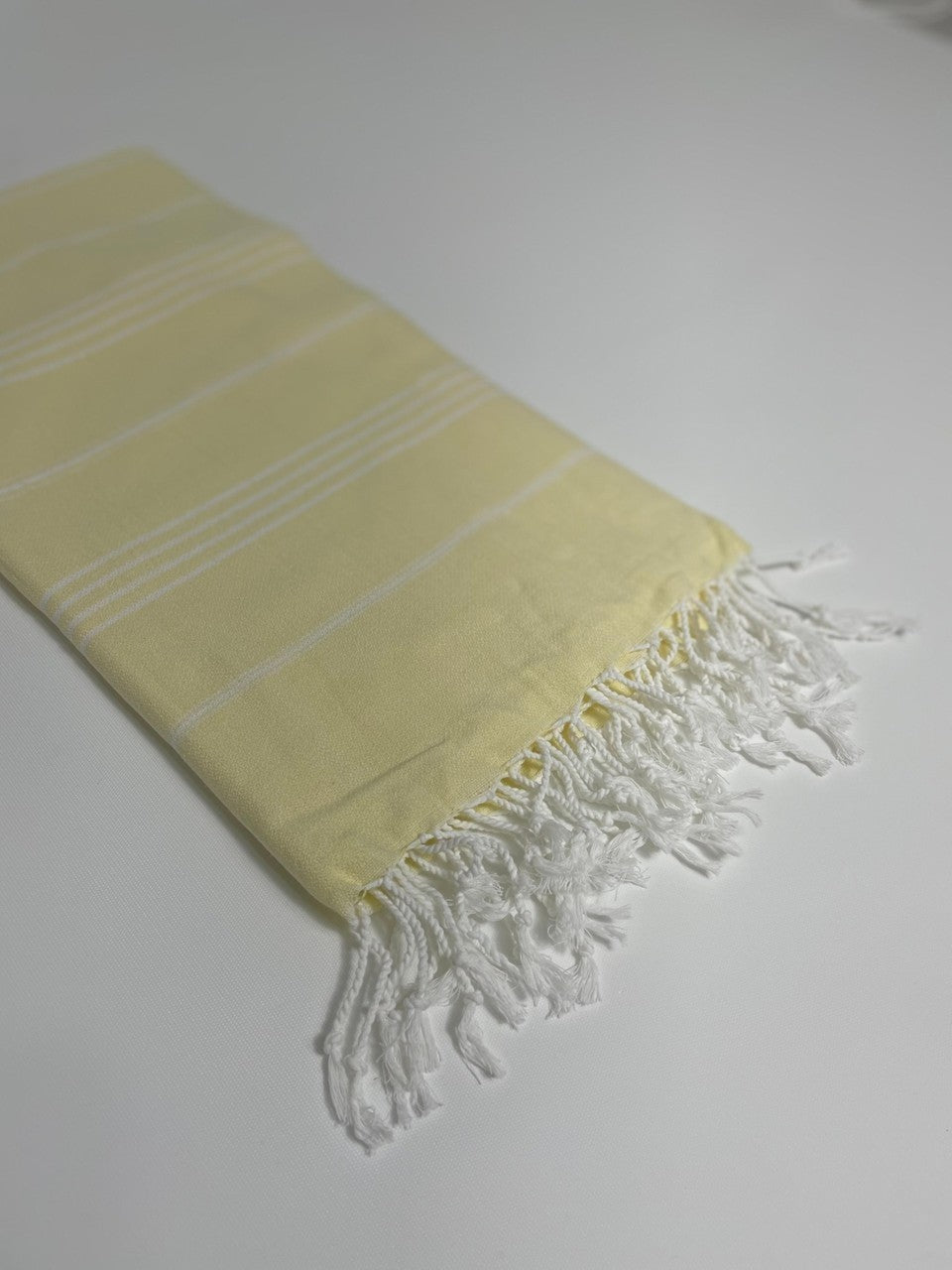 Sarı Çizgili Pamuk Peştemal 100x180 cm