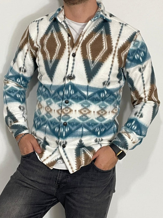 Erkek Desenli Polar Oduncu Gömlek
