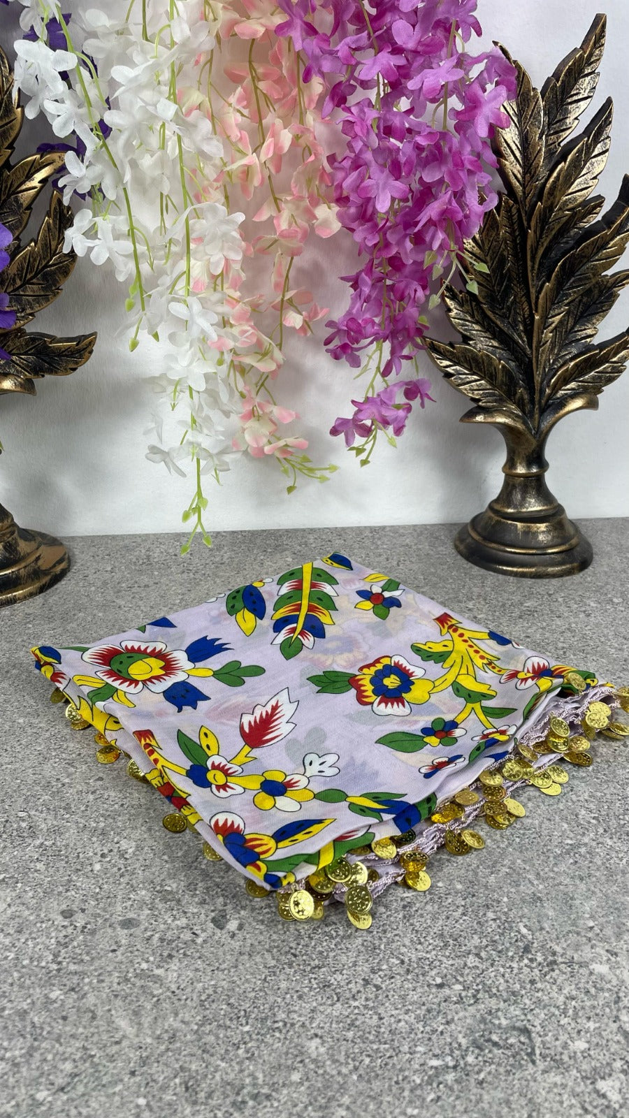 Çengelköy Desen Pullu Yöresel Yazma - Lila