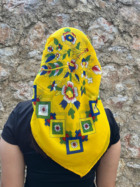 Yöresel Çengelköy Desen Sarı Tokat Yazması