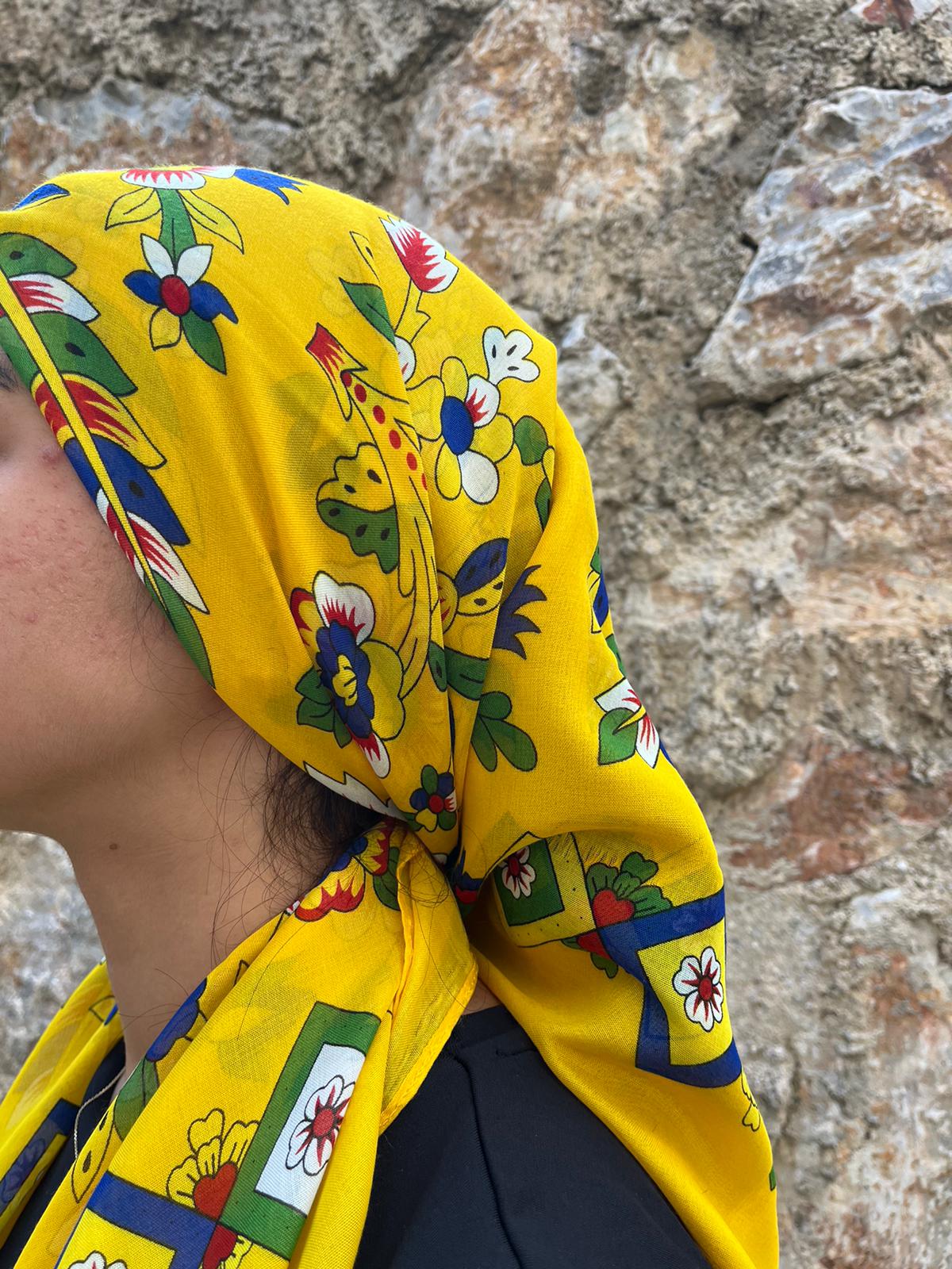 Yöresel Çengelköy Desen Sarı Tokat Yazması