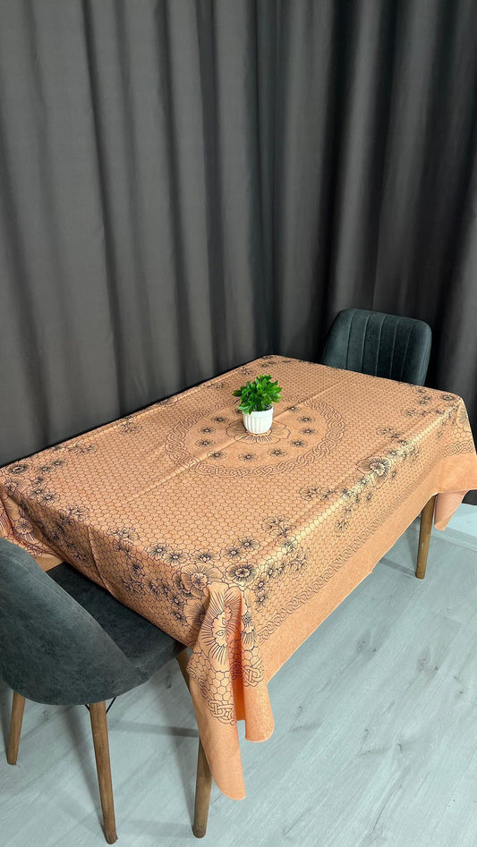 Çiçek Desenli  Dikdörtgen Masa Örtüsü 220x150 cm