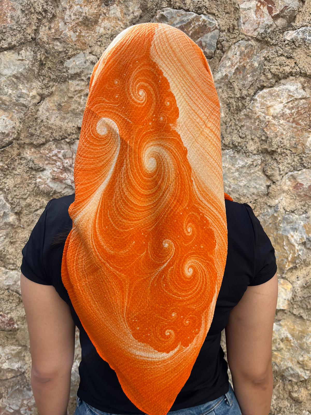 Turuncu Desenli Yazma