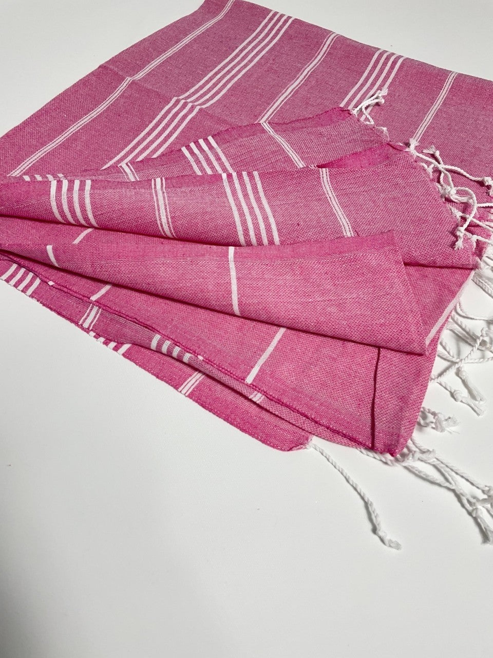 Pembe Çizgili Pamuk Peştemal 100x180 cm